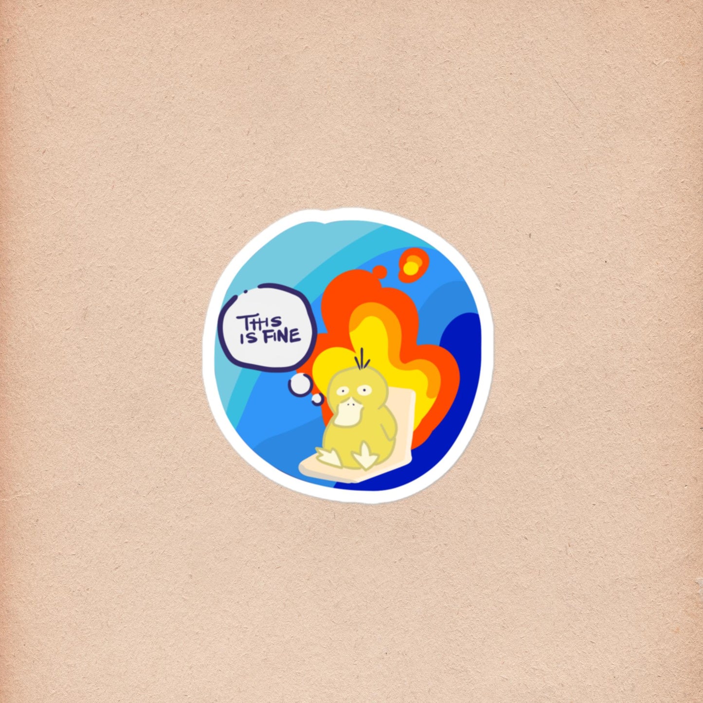 Psyduck - This is fine - Honey and Fir