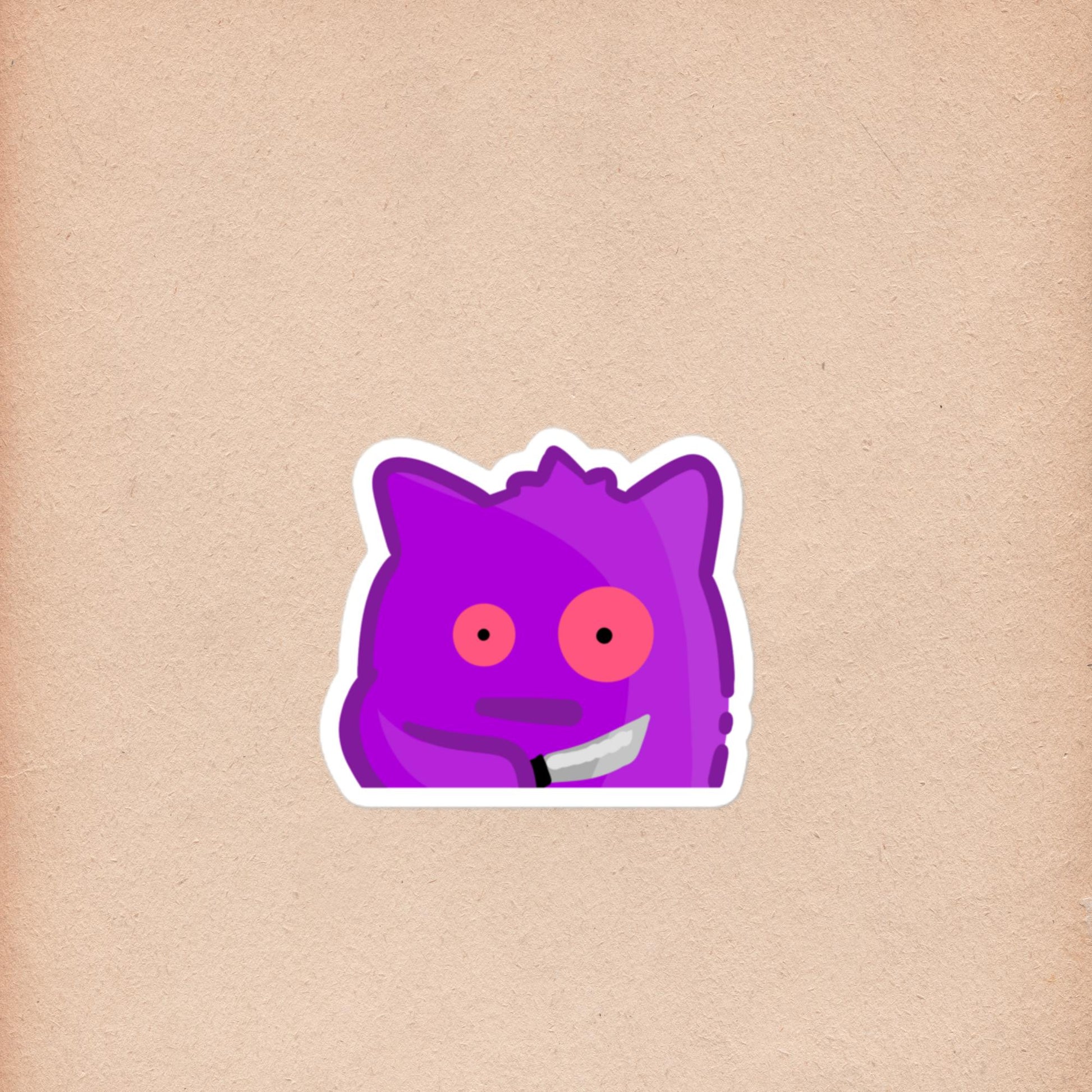Gengar - Pokemon Sticker (Knife) - Honey and Fir