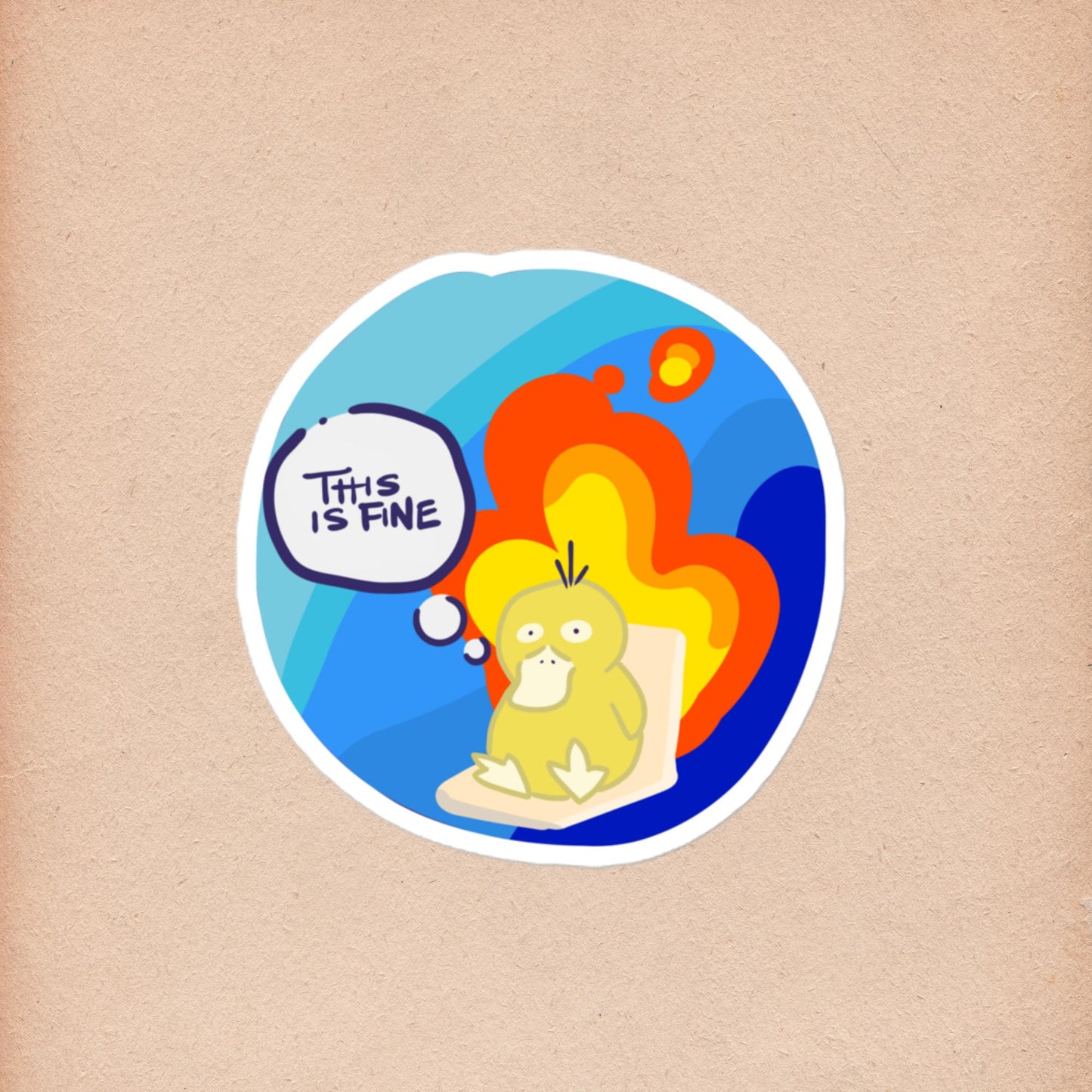 Psyduck - This is fine - Honey and Fir