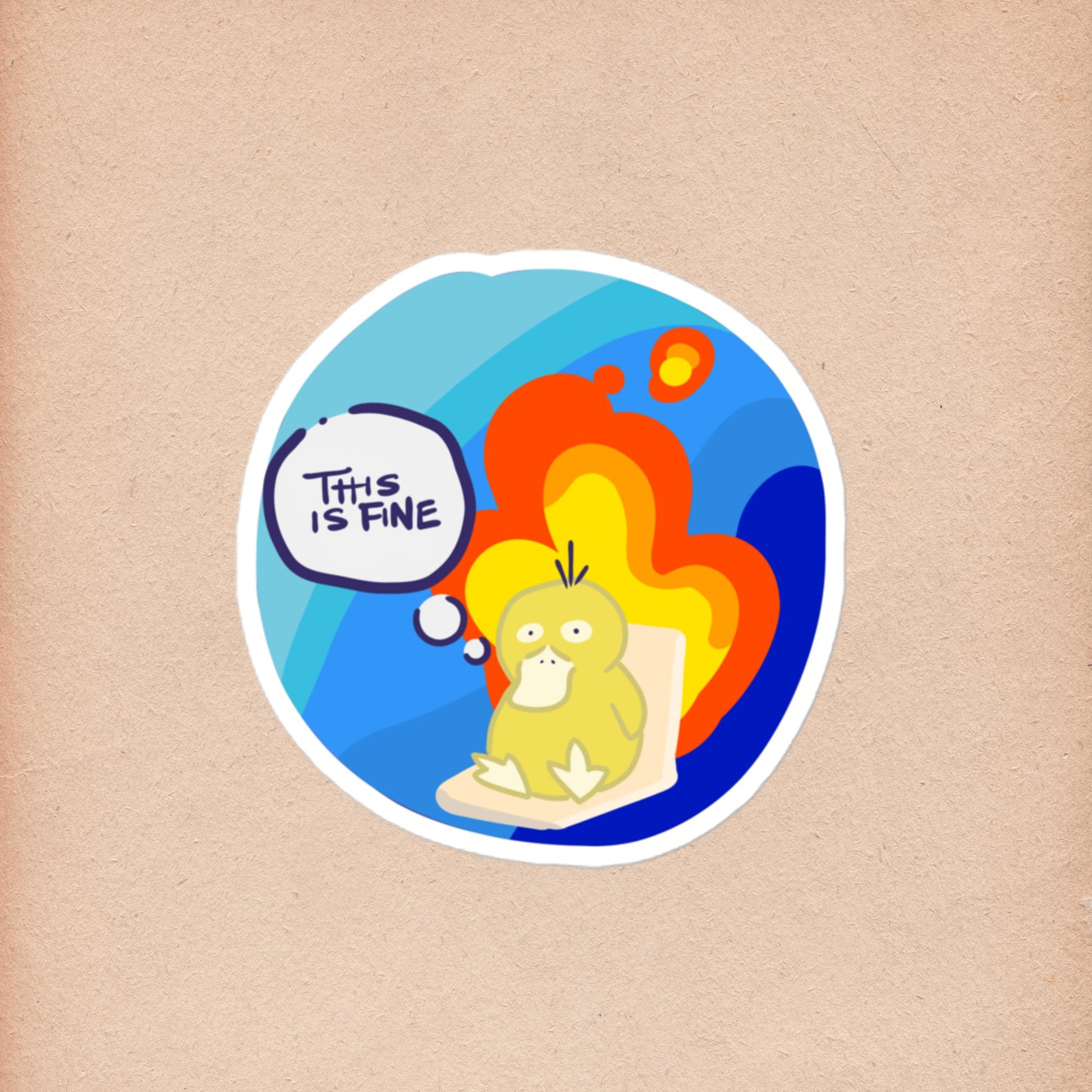 Psyduck - This is fine - Honey and Fir